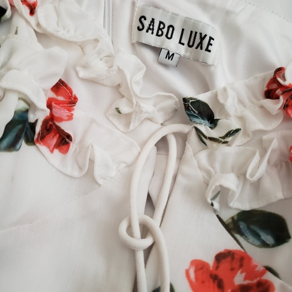 Sabo skirt wrap rose maxi dress - Picture 4 of 4